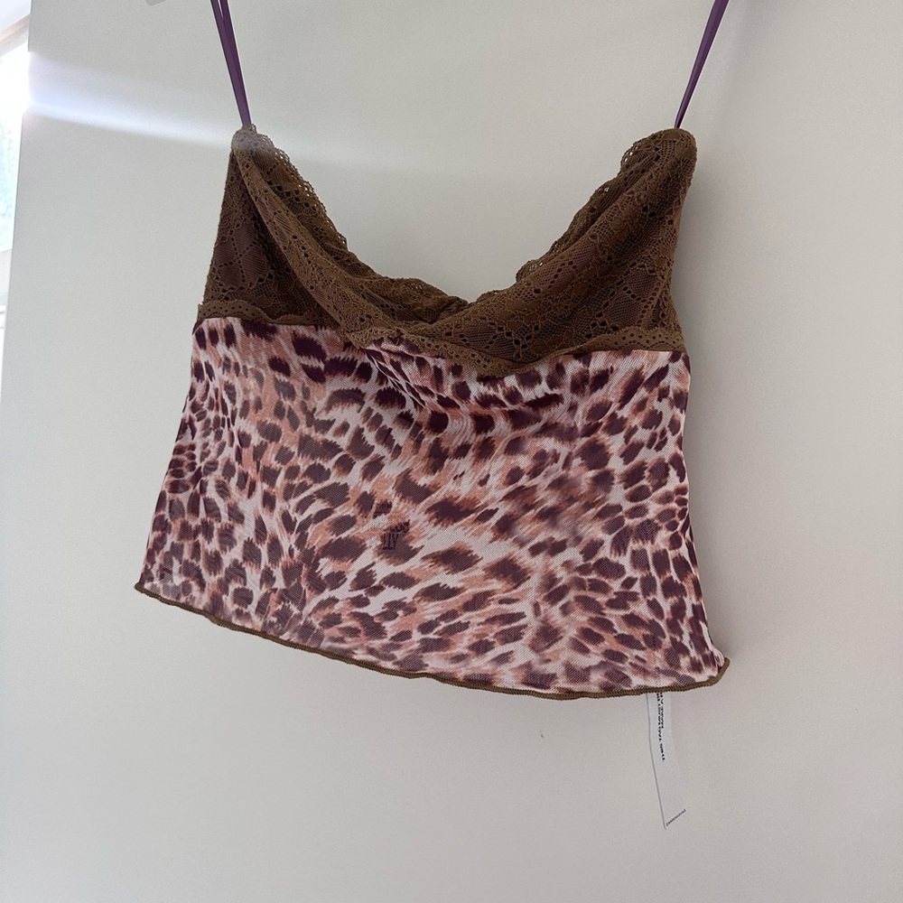 Princess Polly Leopard Print Camisole with Lace